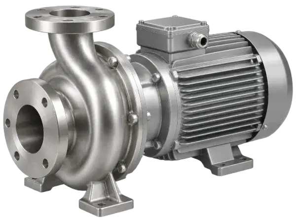 Kreiselpumpe mit Elektromotor und Edelstahlgehäuse